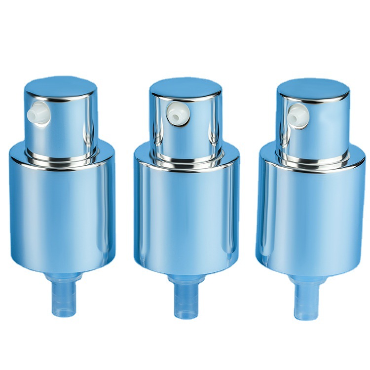 亮蓝色电化铝粉泵 20/410口径外置弹簧乳液泵粉泵